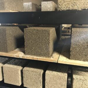 Hempcrete blocks cast and cured in Colorado USA